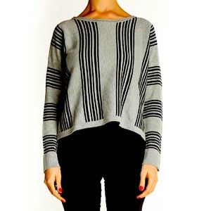 Philosophy Republic Clothing Black/Gray Striped Sweater
